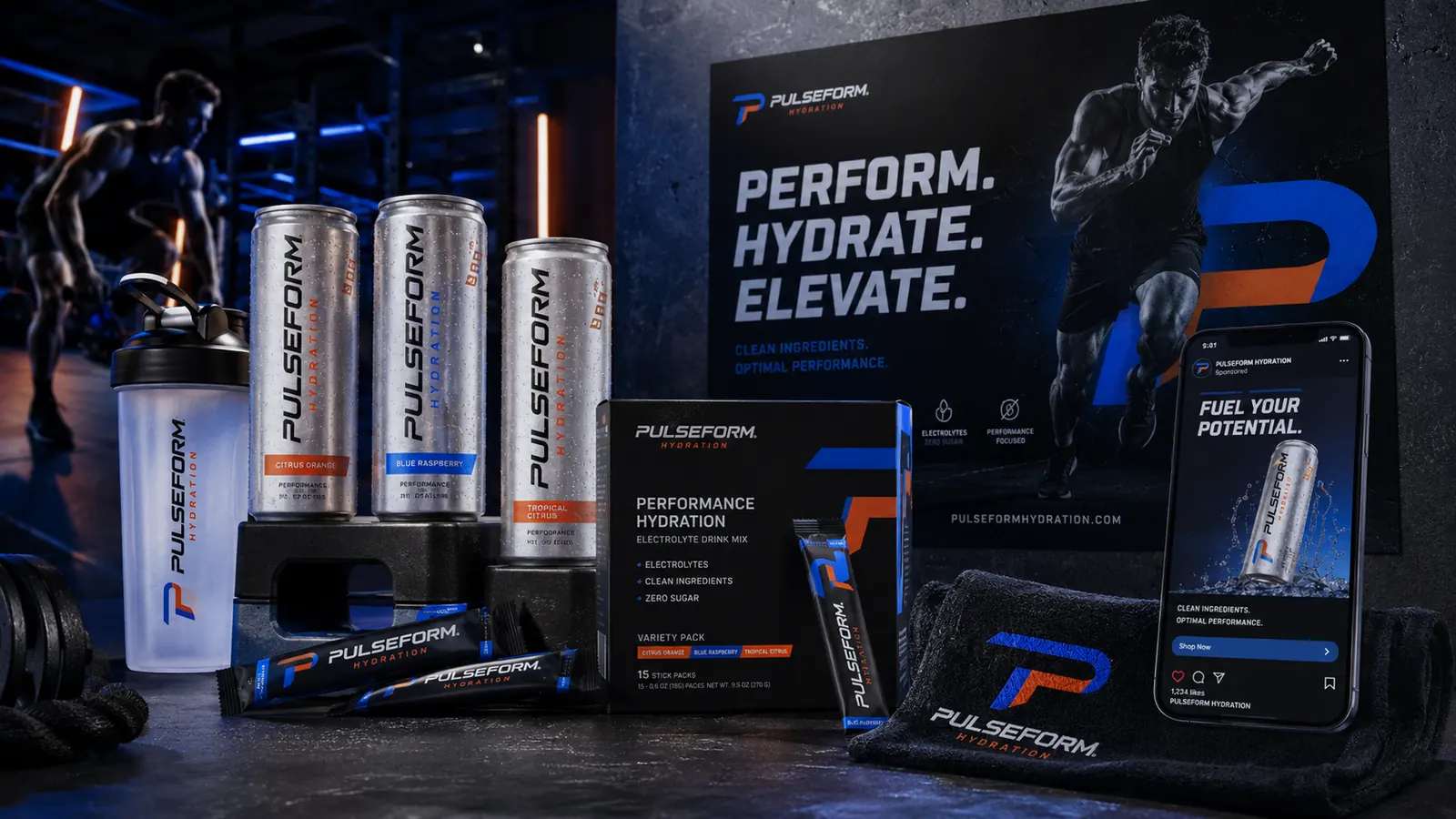 Pulseform packaging family and lifestyle campaign — Elevate